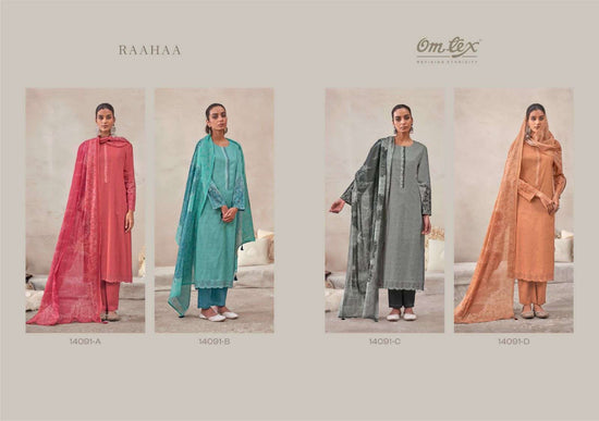 Omtex Raahaa Dress Material Wholesale Catalogue - Amrah Wholesale