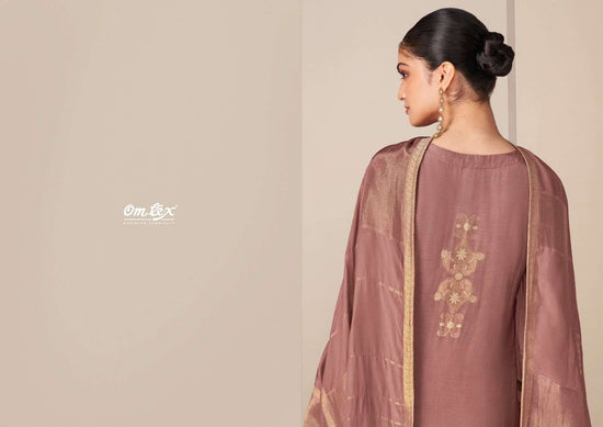 Omtex Rangtaari Muslin Jacquard Handwork Dress Material