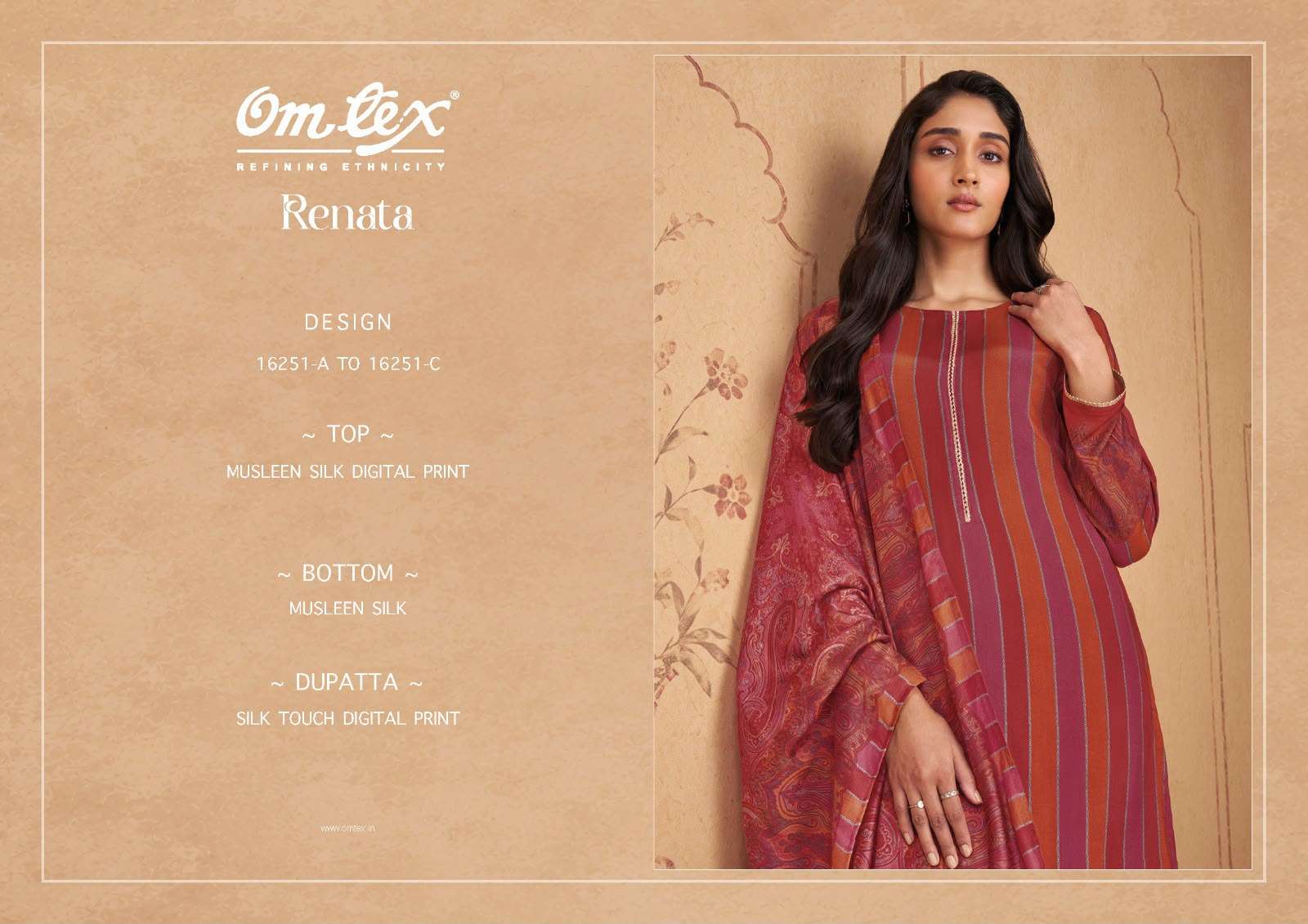 Omtex Renata Muslin Silk Digital Printed Dress Material