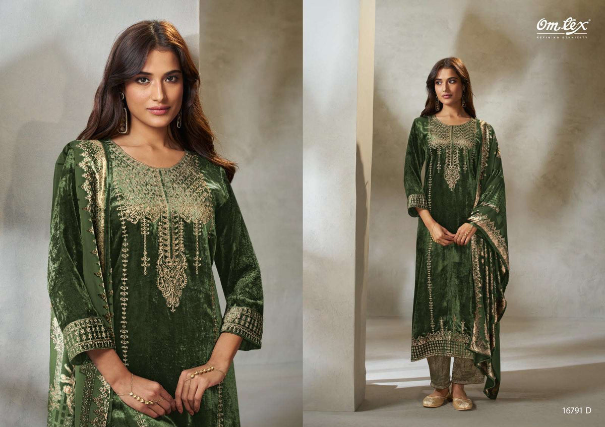 Omtex Ritha Vol 49 Pure Viscose Velvet Dress Material