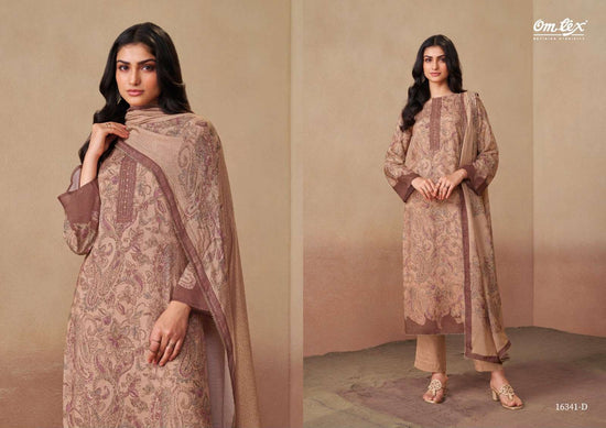 Omtex Rudrani Muslin Digital Print Handwork Dress Material