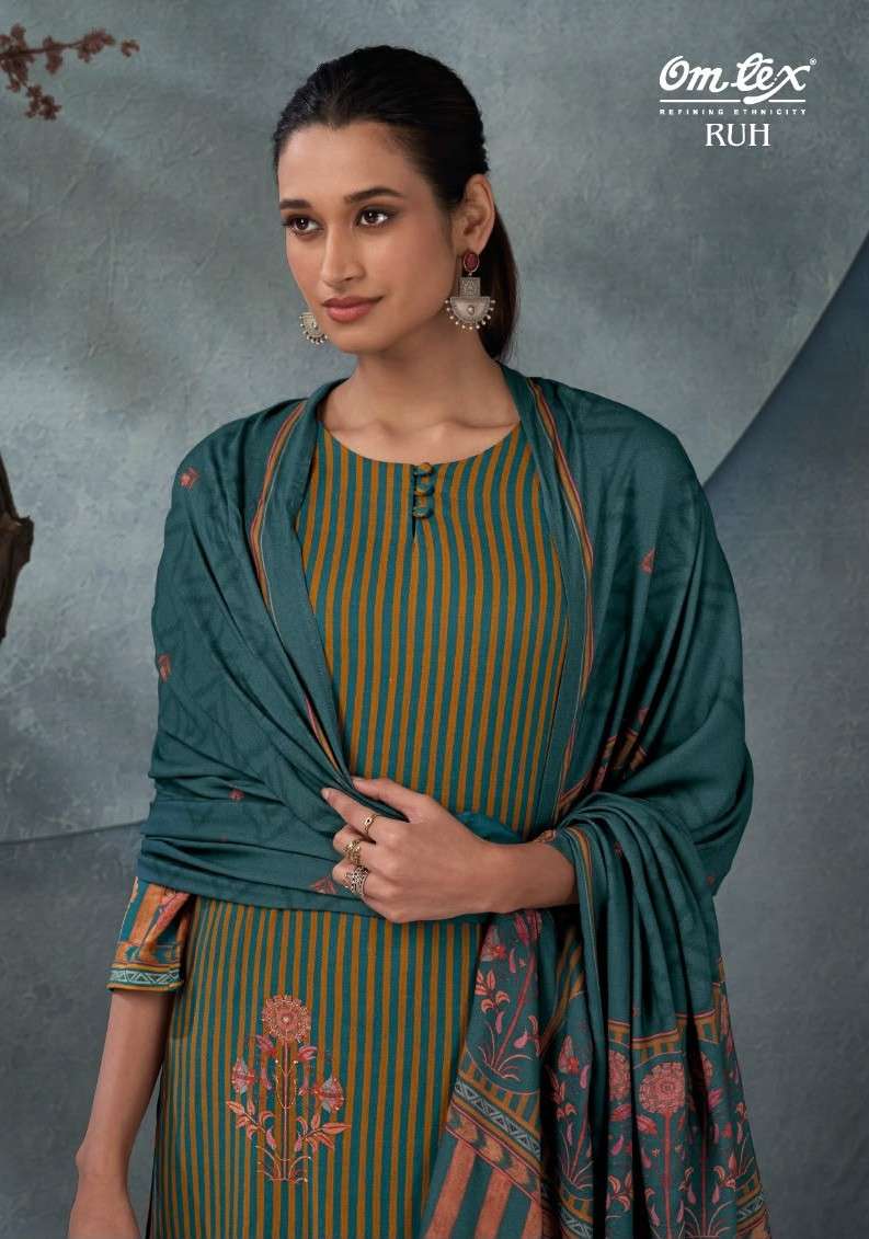 Omtex Ruh Pure Pashmina Digital Printed Dress Material