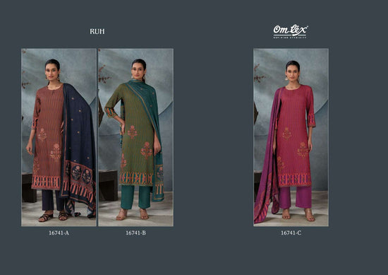 Omtex Ruh Pure Pashmina Digital Printed Dress Material