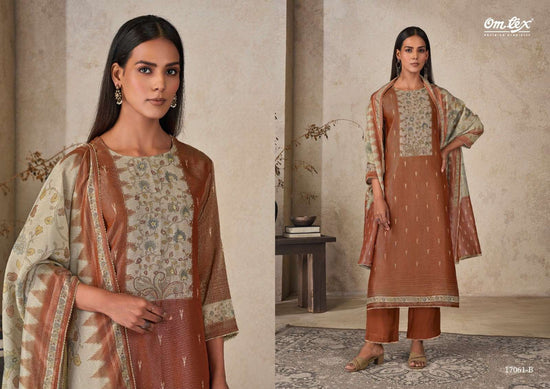 Omtex Samira Elora Checks Digital Print Dress Material