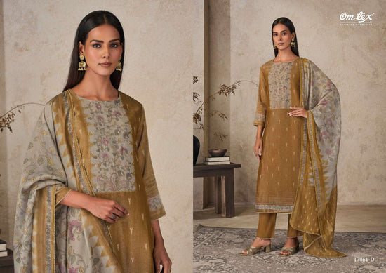 Omtex Samira Elora Checks Digital Print Dress Material