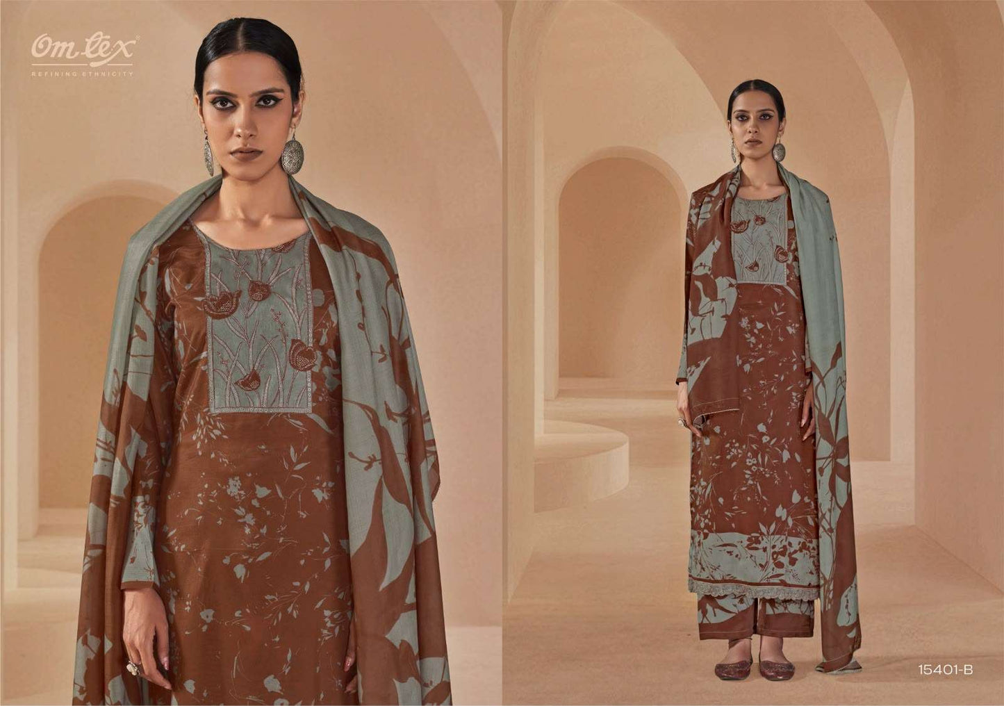Omtex Shahira Muslin Silk Digital Print Dress Material