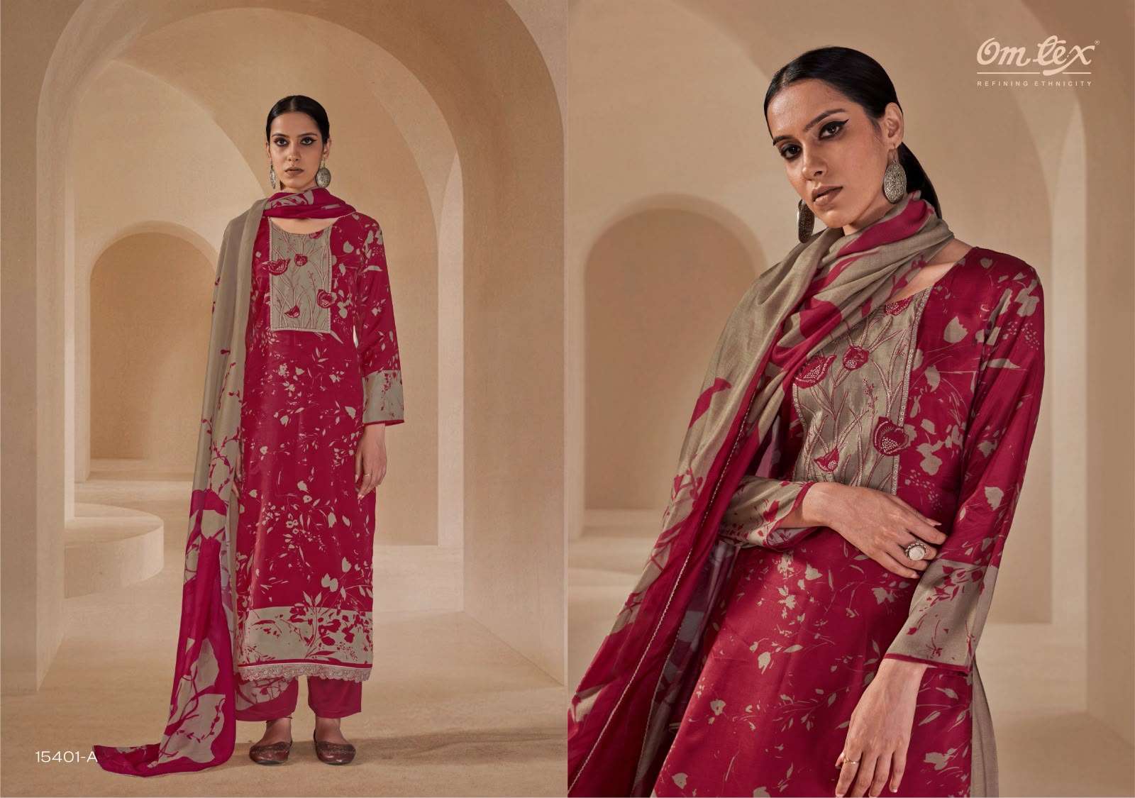 Omtex Shahira Muslin Silk Digital Print Dress Material
