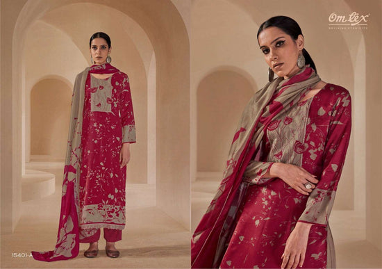 Omtex Shahira Muslin Silk Digital Print Dress Material