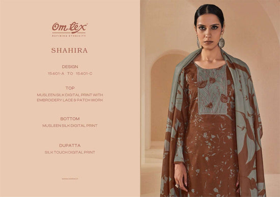 Omtex Shahira Muslin Silk Digital Print Dress Material