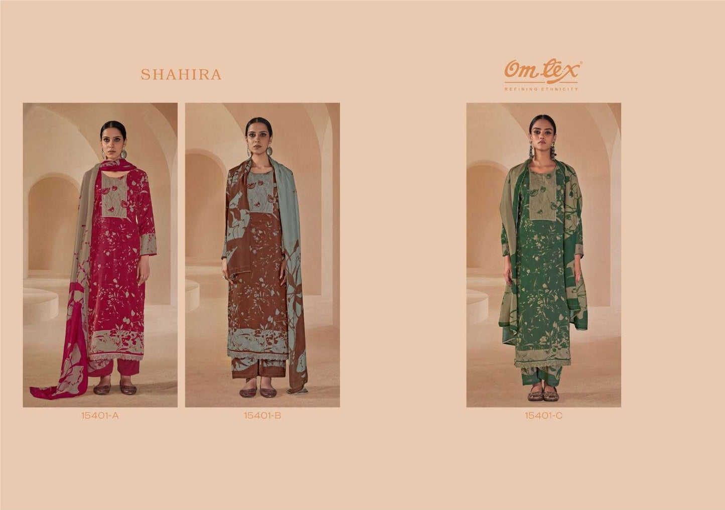 Omtex Shahira Muslin Silk Digital Print Dress Material