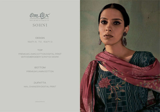 Omtex Sohni Lawn Cotton Dress Material - Amrah Wholesale