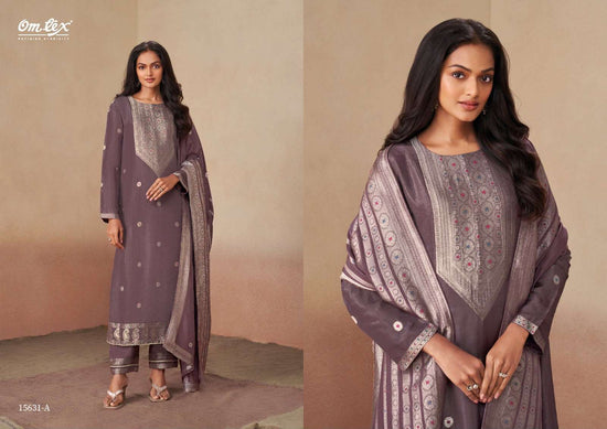 Omtex Swarali Premium Jacquard Silk Dress Material