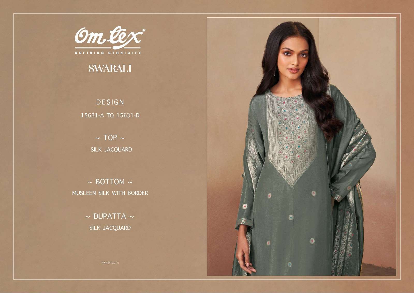 Omtex Swarali Premium Jacquard Silk Dress Material