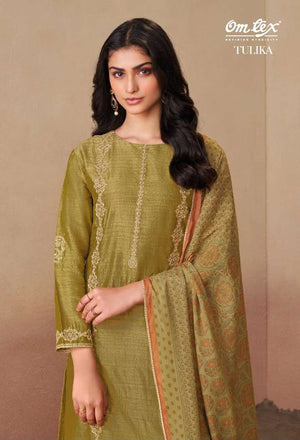 Omtex Tulika Pure Tusser Silk Dress Material