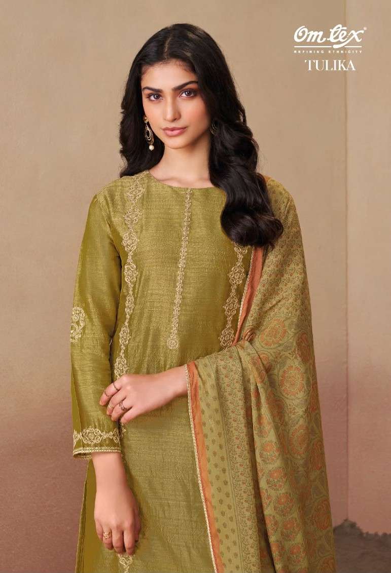 Omtex Tulika Pure Tusser Silk Dress Material
