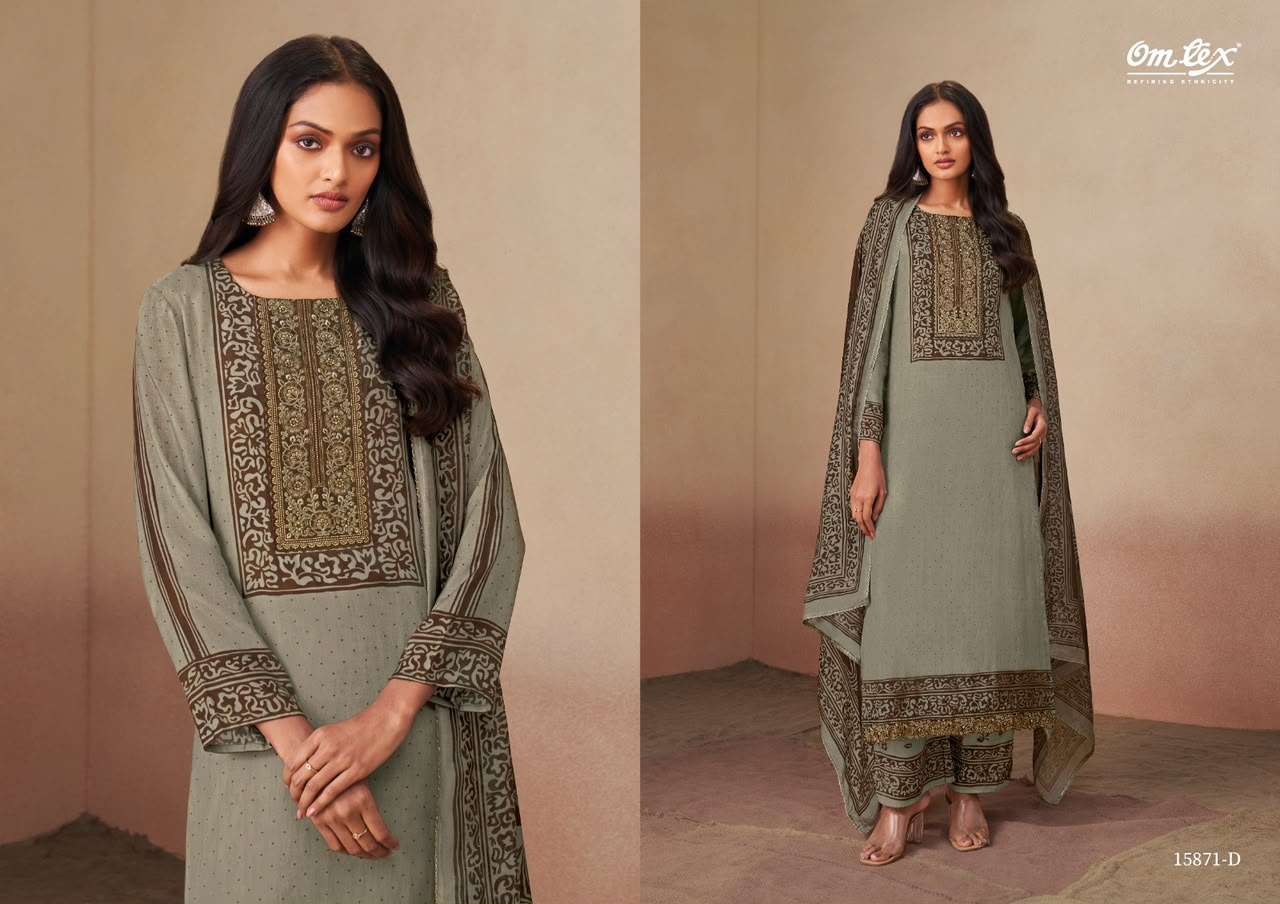 Omtex Urshita Premium Muslin Digital Print Dress Material