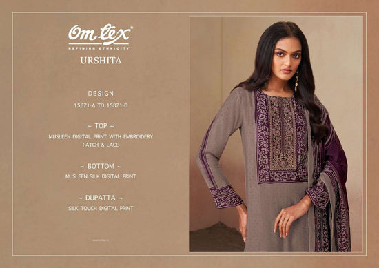 Omtex Urshita Premium Muslin Digital Print Dress Material