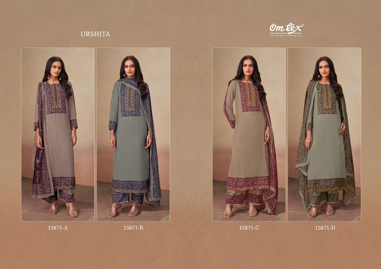 Omtex Urshita Premium Muslin Digital Print Dress Material