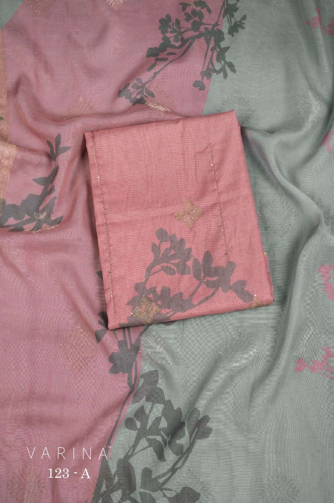 Omtex Varina D 123 Mal Chanderi Silk Dress Material - Amrah Wholesale