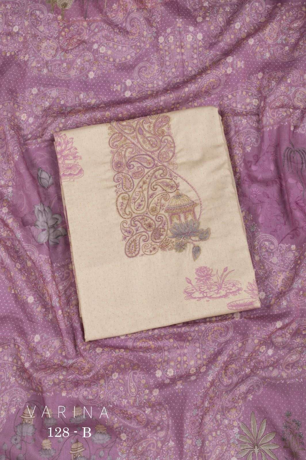 Omtex Varina D 128 Lawn Cotton Dress Material - Amrah Wholesale