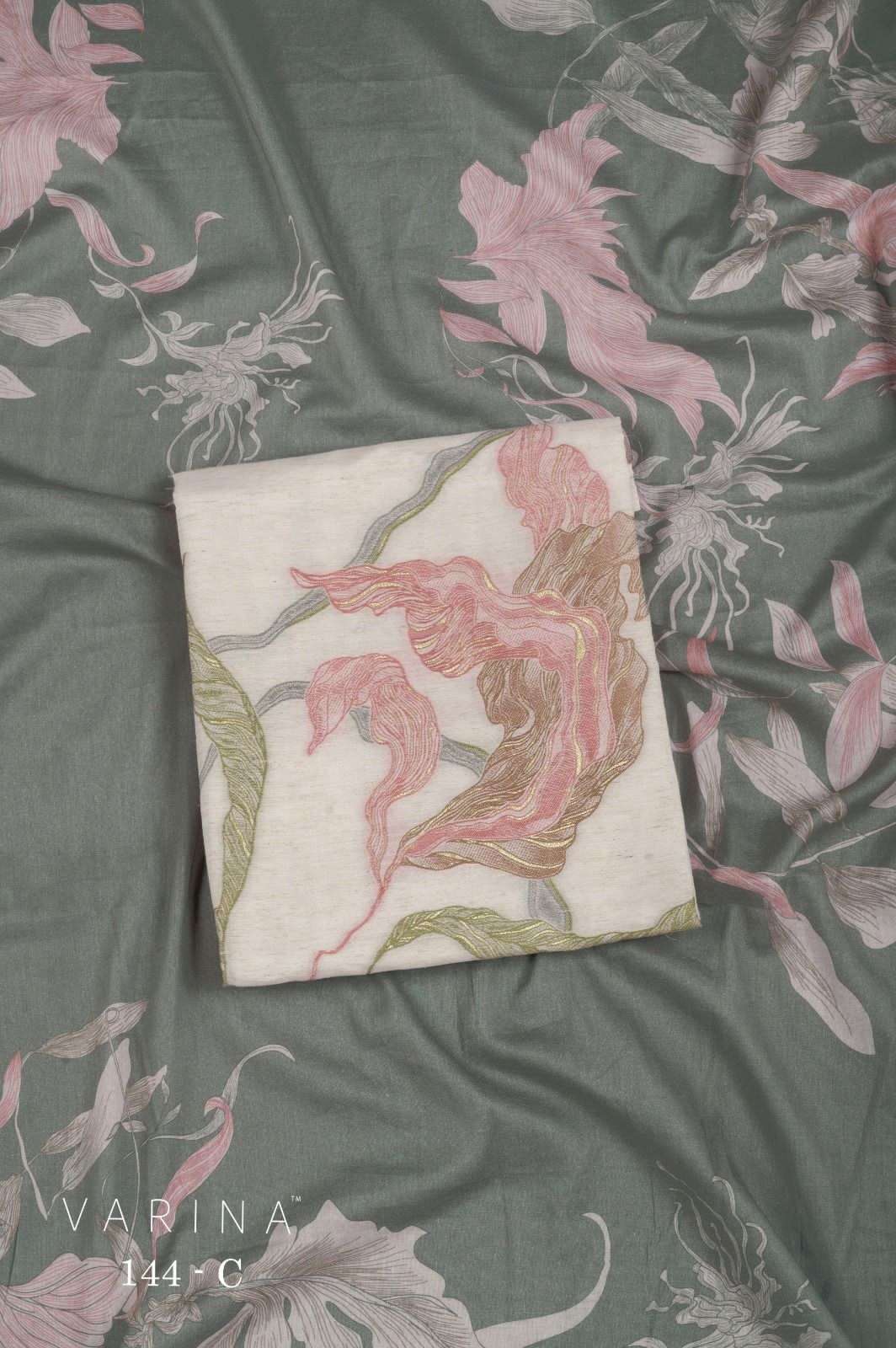 Omtex Varina D 144 Irish Jacquard Dress Material