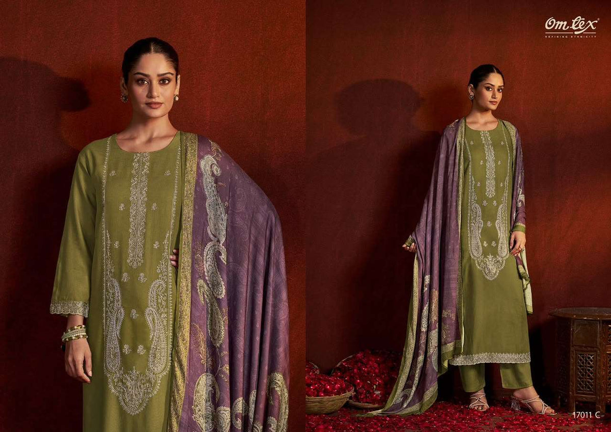 Omtex Winslet Pure Pashmina Dress Material
