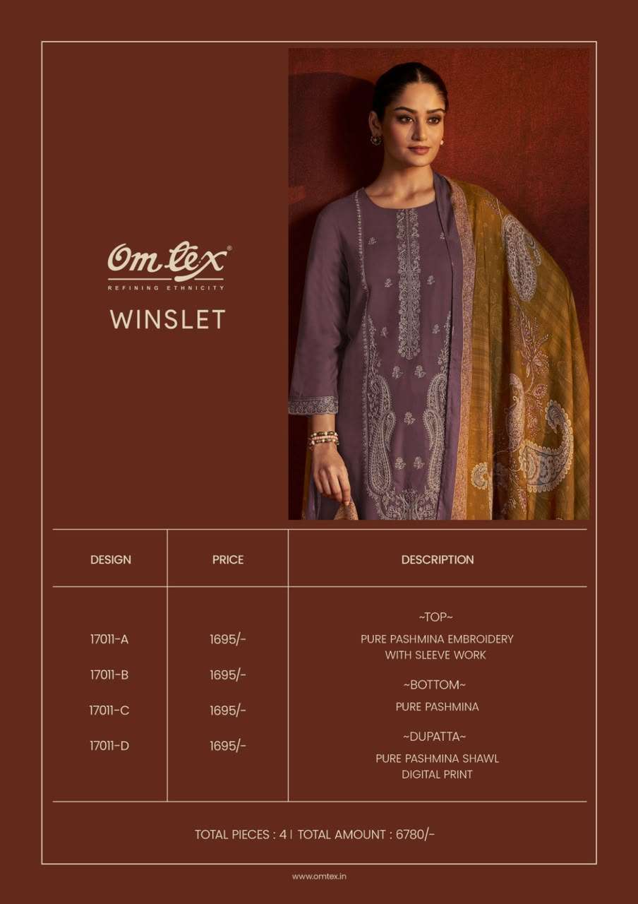 Omtex Winslet Pure Pashmina Dress Material