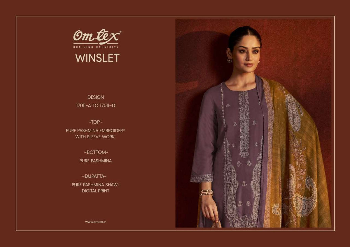 Omtex Winslet Pure Pashmina Dress Material