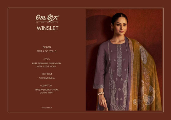 Omtex Winslet Pure Pashmina Dress Material