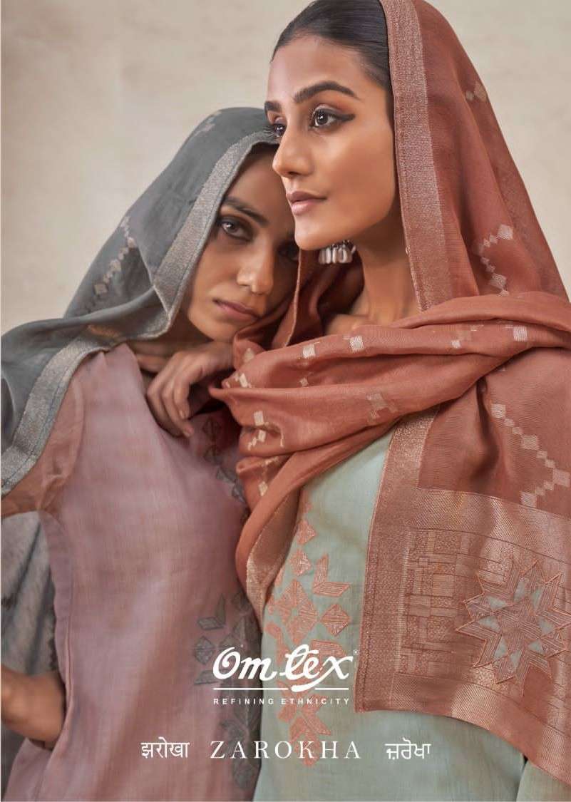 Omtex Zarokha Premium Chanderi Silk Dress Material