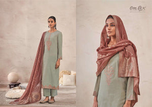Omtex Zarokha Premium Chanderi Silk Dress Material