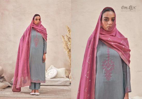 Omtex Zarokha Premium Chanderi Silk Dress Material