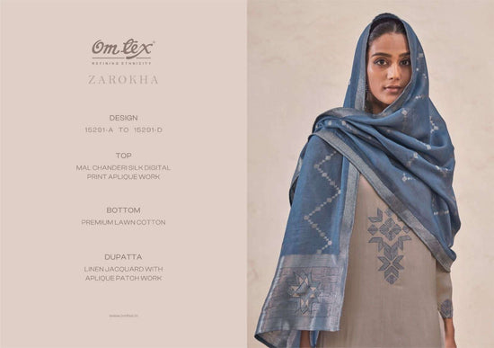 Omtex Zarokha Premium Chanderi Silk Dress Material