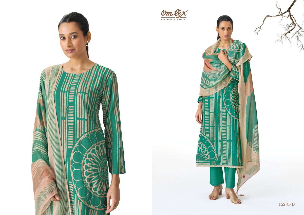 Omtex Zyvana Premium Lawn Cotton Dress Material - Amrah Wholesale