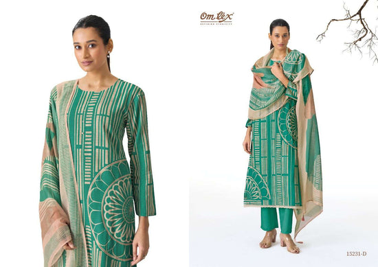 Omtex Zyvana Premium Lawn Cotton Dress Material - Amrah Wholesale