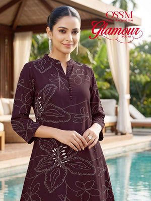 Ossm Glamour Rayon Discharge Print Co Ord Set