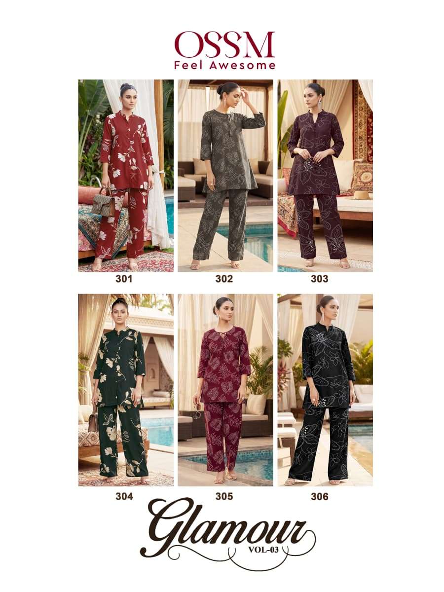 Ossm Glamour Rayon Discharge Print Co Ord Set - Amrah Wholesale
