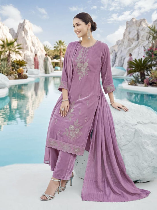 Ossm Gulnaaz Vol 1 Viscose Roman Glass Embroidered Kurti Set