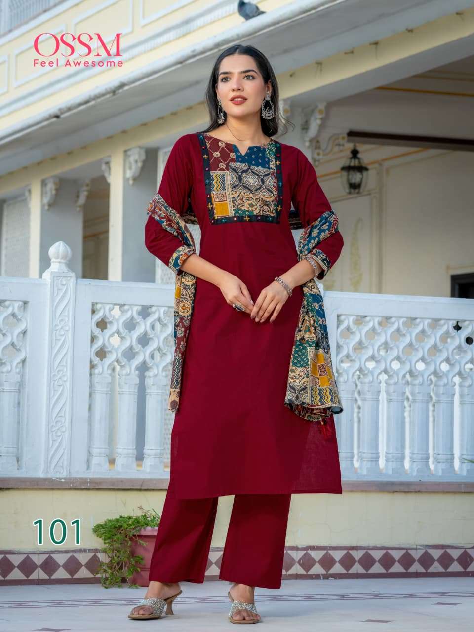 Ossm Mahek Vol 2 Cotton 3 Piece Salwar Suit Set - Amrah Wholesale