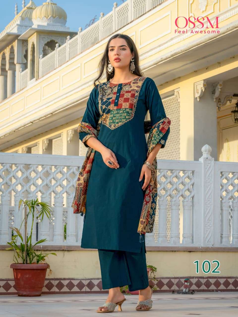 Ossm Mahek Vol 2 Cotton 3 Piece Salwar Suit Set - Amrah Wholesale