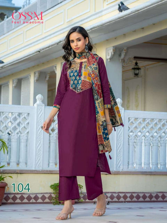 Ossm Mahek Vol 2 Cotton 3 Piece Salwar Suit Set