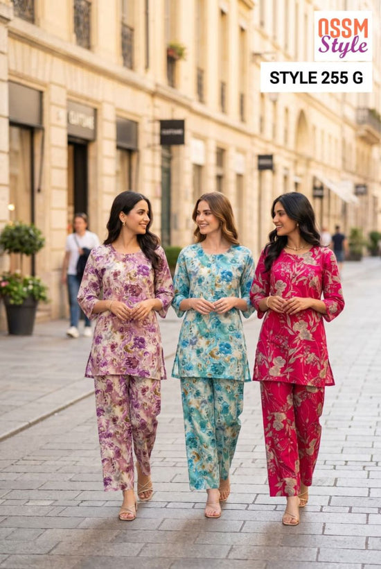 Ossm Style 255 F And G Cotton Printed Co-Ord Set Wholesale - Amrah Wholesale
