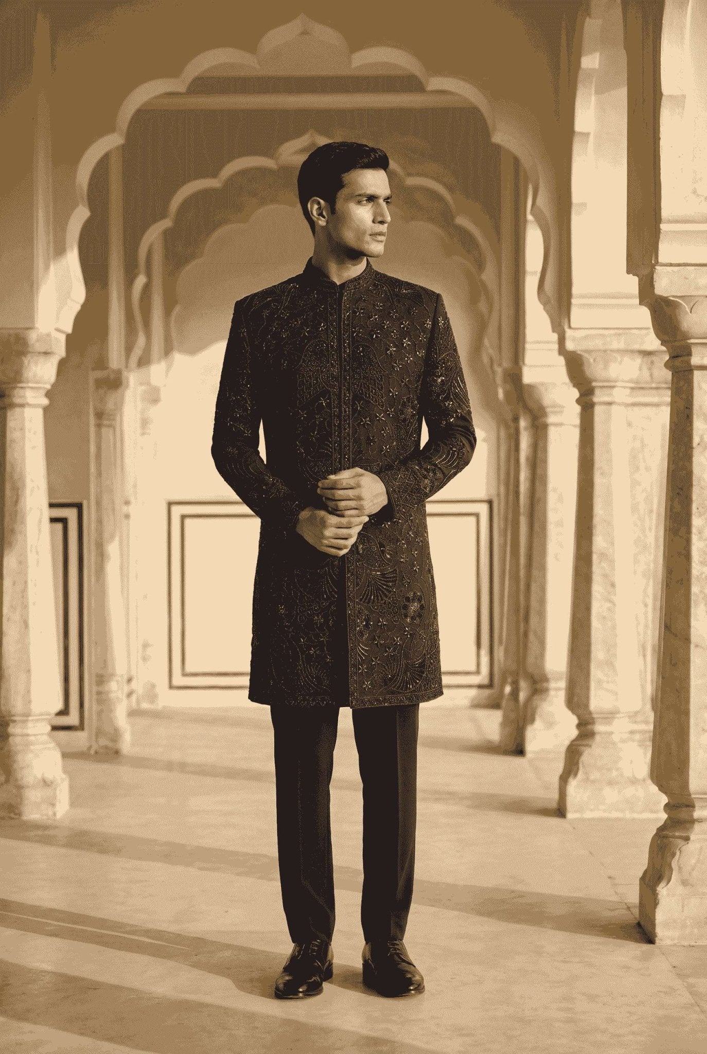 OUTLUK Wedding Vol-144 Armani Embroidered Kurta Set - Amrah Wholesale