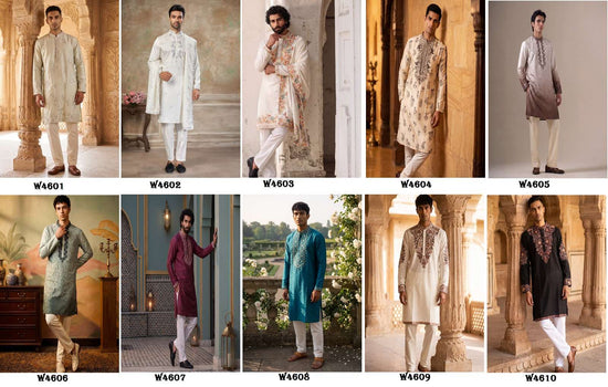 OUTLUK WEDDING VOL-46 Silk Embroidered Men's Kurta Set