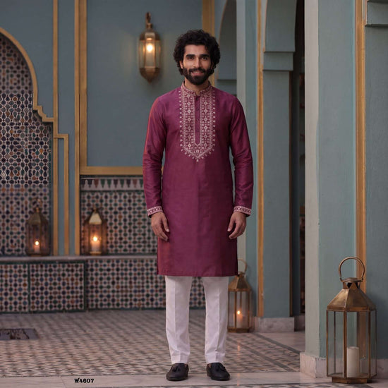 OUTLUK WEDDING VOL-46 Silk Embroidered Men's Kurta Set