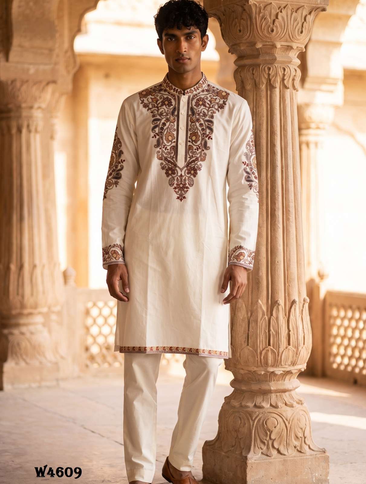 OUTLUK WEDDING VOL-46 Silk Embroidered Men's Kurta Set