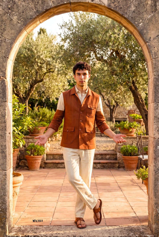 Outluk Wedding Vol-47 W-4701 To W-4707 Series Jute Premium Fabric Men Blazer - Amrah Wholesale
