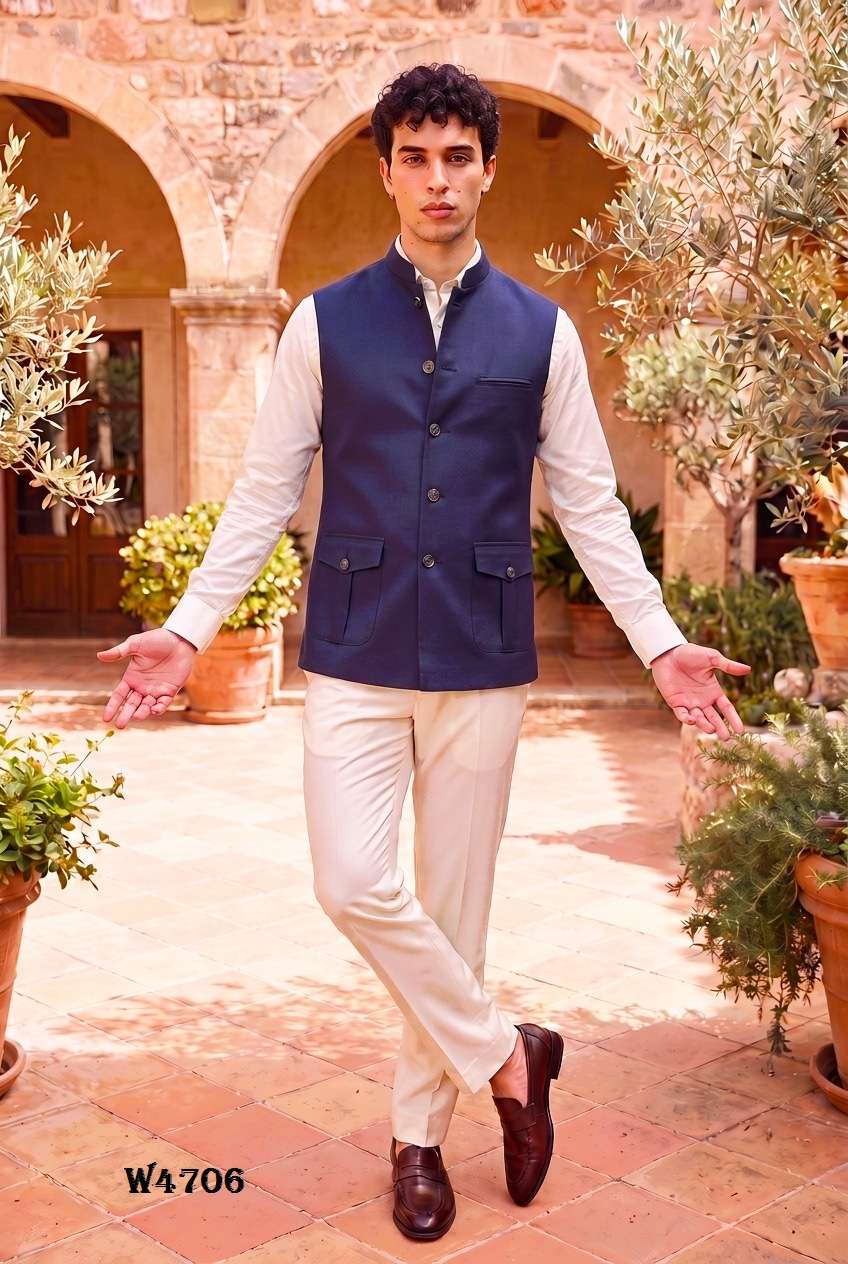 Outluk Wedding Vol-47 W-4701 To W-4707 Series Jute Premium Fabric Men Blazer - Amrah Wholesale