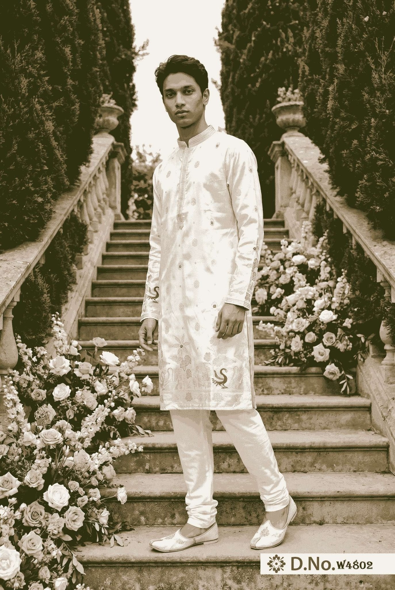 OUTLUK Wedding Vol-48 Jacquard Silk Embroidered Men Kurta - Amrah Wholesale
