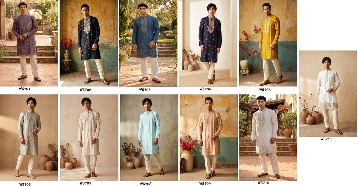 Outluk Wedding Vol-57 Silk Ready To Wear Men Kurta